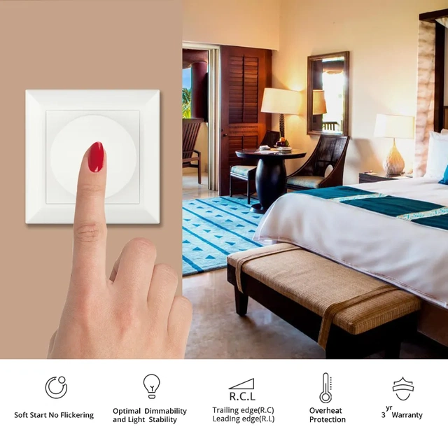 Dimmer 150W hvit