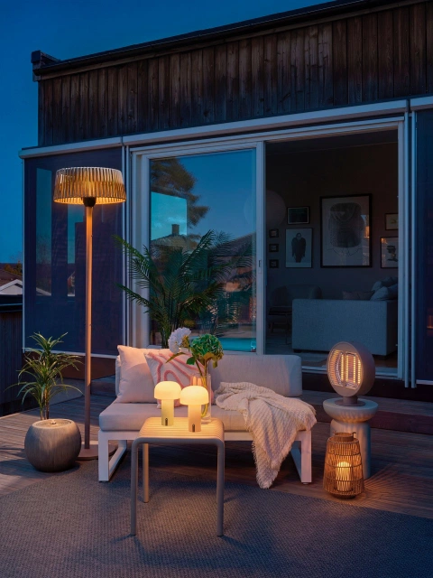 Embla LED oppladbar bord IP44 grønn