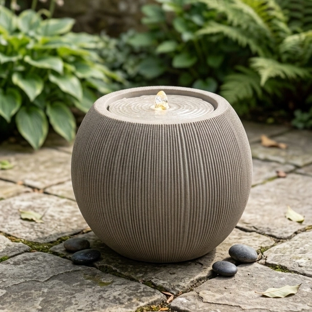 Vannfontene Stone IP44 37cm lys brun