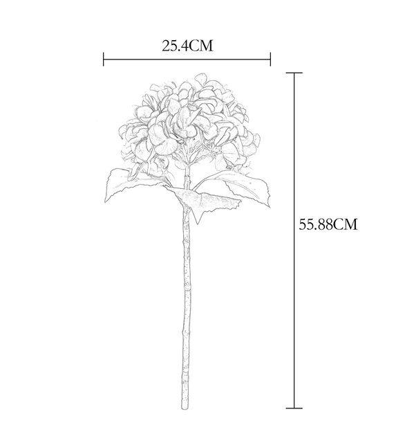 Hortensia 88cm grønn