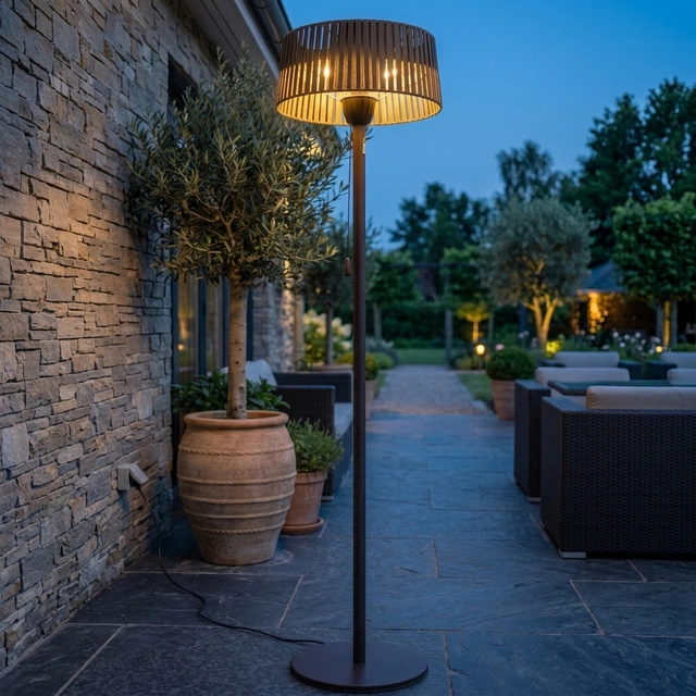 Terrassevarmer Oslo gulv IP44 202cm 1500W brun 