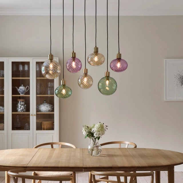 Elara taklampe rektangel 7lys 87cm flerfarget 