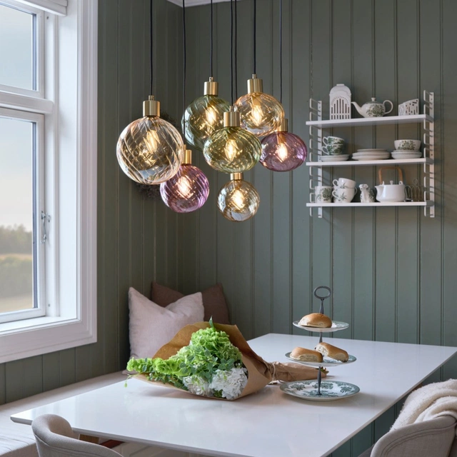 Elara taklampe rektangel 7lys 87cm flerfarget 3