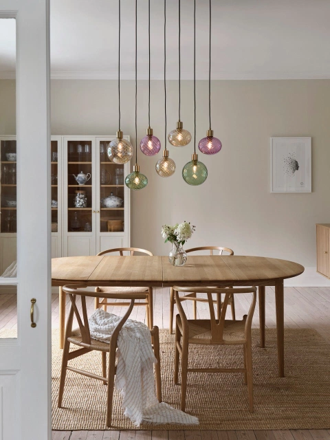 Elara taklampe rektangel 7lys 87cm flerfarget 4