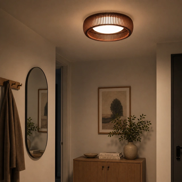 Daniella LED plafond taklampe 43cm valnøtt