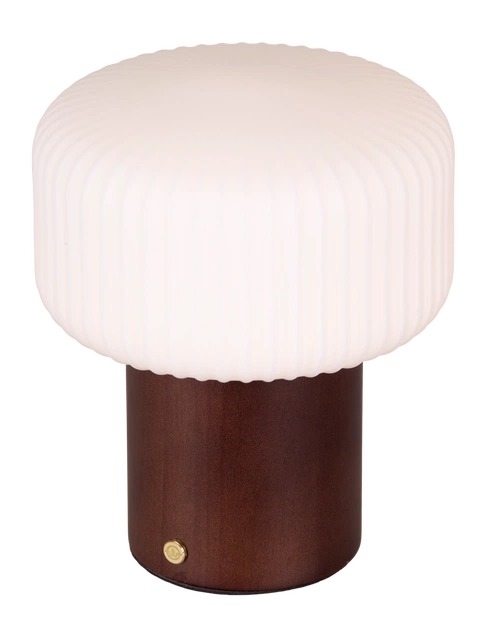 Liara LED oppladbar bordlampe 19,5cm brun