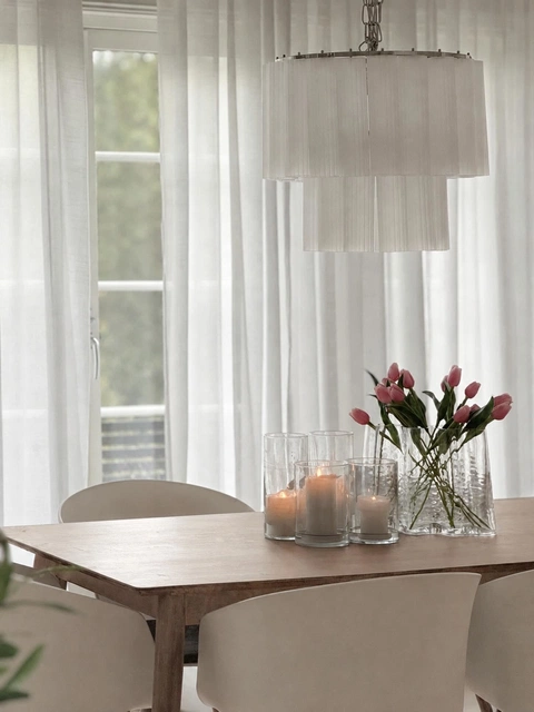 Venice taklampe lysekrone 2lag 50cm hvit 4