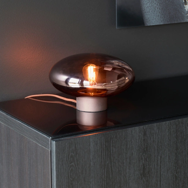 Leana bordlampe 16cm brun