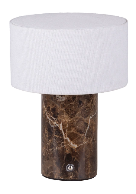 Tingeling marble LED oppladbar 20cm brun