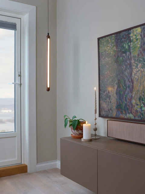Vena LED taklampe 60cm valnøtt