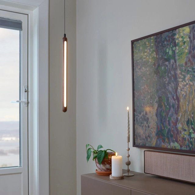 Vena LED taklampe 60cm valnøtt