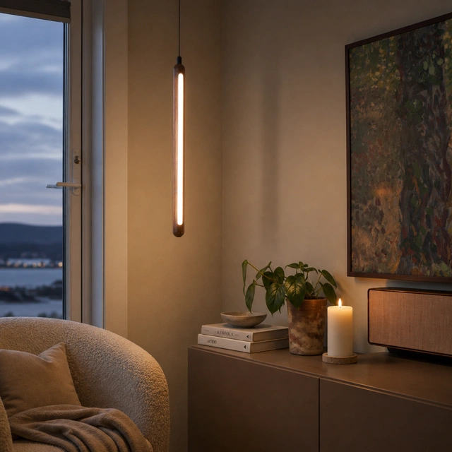 Vena LED taklampe 60cm valnøtt 