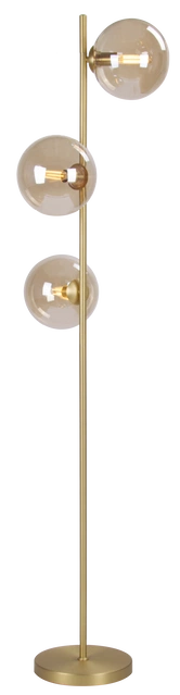 Cobe II gulvlampe 3lys 150cm messing/amber