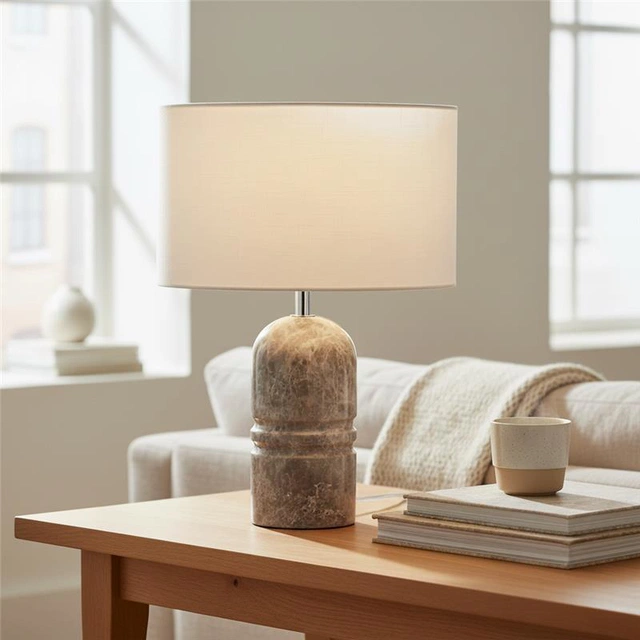 Liora bordlampe marmor uten skjerm 32cm