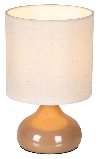 Thilde bordlampe med skjerm 24,5cm beige