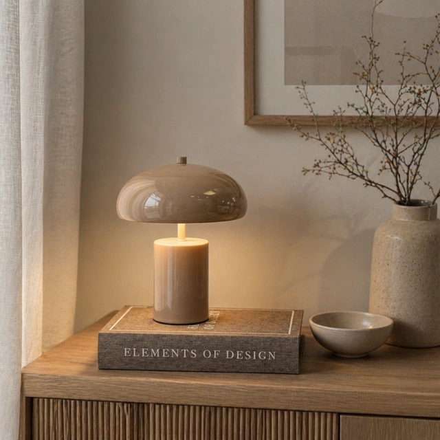 Theo bordlampe 23cm brun