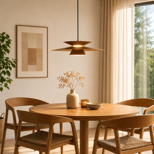 Selin LED taklampe 45cm brun