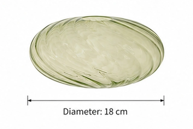 Reserveglass Elara taklampe rektangel grønn oval 18cm