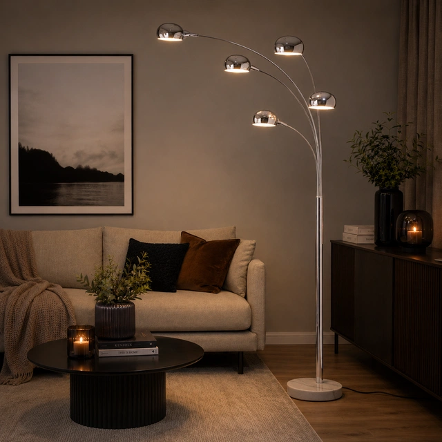 Seba II gulvlampe krom 207cm