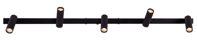 Lyra skinne 5lys 115cm sort