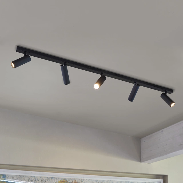 Lyra skinne 5lys 115cm sort