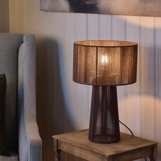 Naya bordlampe 46cm brun