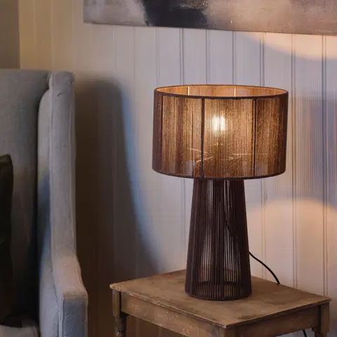 Naya bordlampe 46cm brun  2
