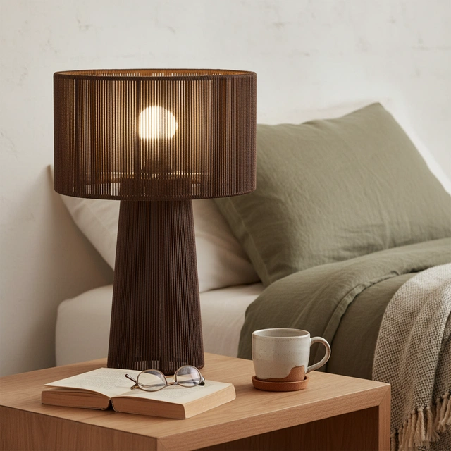 Naya bordlampe 46cm brun