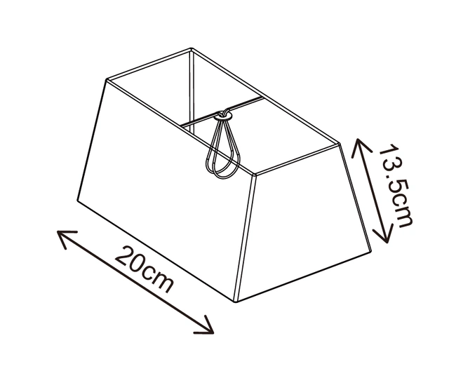 Erle II skjerm rektangel 20cm grå