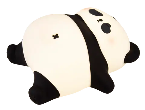 Panda sovende LED oppladbar bordlampe 16,4cm RGB 2