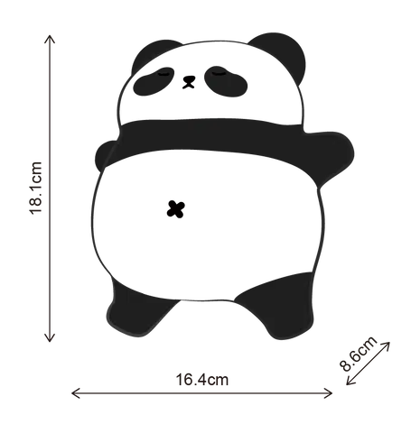 Panda sovende LED oppladbar bordlampe 16,4cm RGB 9