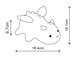 Drage liten LED oppladbar bordlampe 15,7cm RGB 9