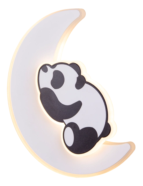 Panda sovende LED vegglampe 25cm hvit