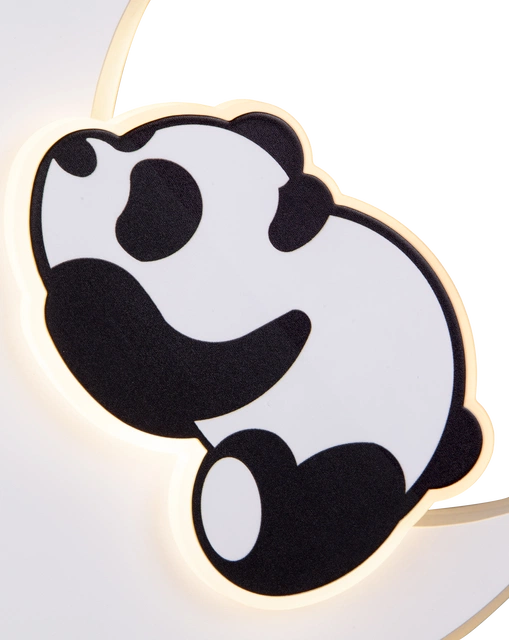 Panda sovende LED vegglampe 25cm hvit