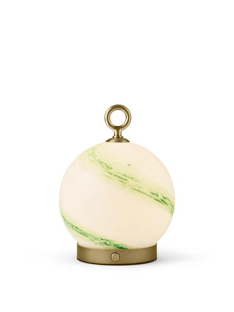 Stockholm oppladbar bordlampe 15cm marble green