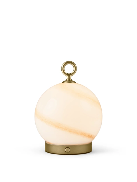 Stockholm oppladbar bordlampe 15cm marble brown