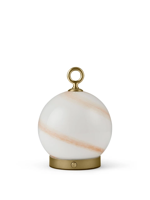 Stockholm oppladbar bordlampe 15cm marble brown