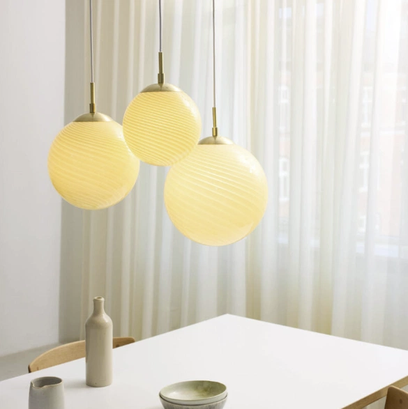 Candy ball taklampe 25cm hvit