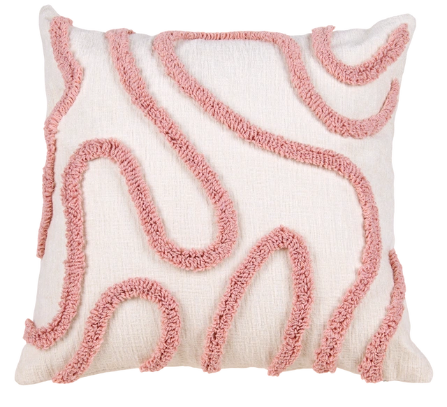 Putetrekk mønster 45cm rosa