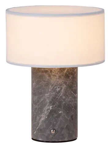 Tingeling marble oppladbar bordlampe 20cm grå 3