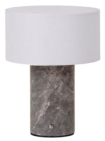 Tingeling marble oppladbar bordlampe 20cm grå 6