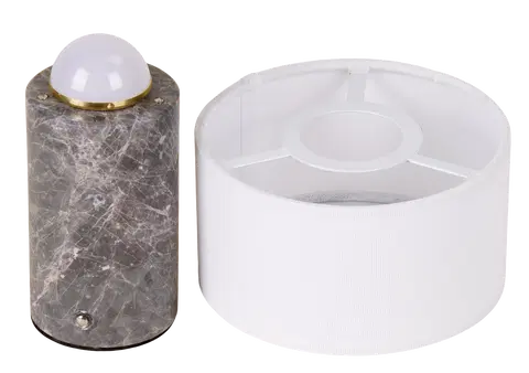 Tingeling marble oppladbar bordlampe 20cm grå 7