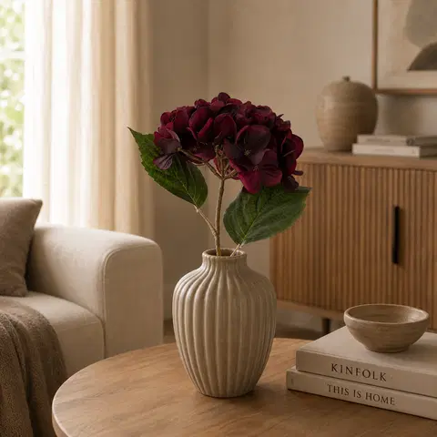 Hortensia dyp rød 43cm, bilde 1 av 5