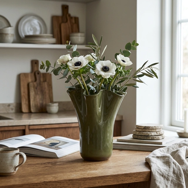 Vase 31cm grønn