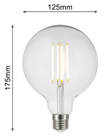LED E27 globe 12,5cm 4W 400lm dimbar klar, bilde 3 av 3