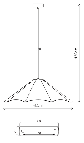 Sanna taklampe 62cm eikefiner 9