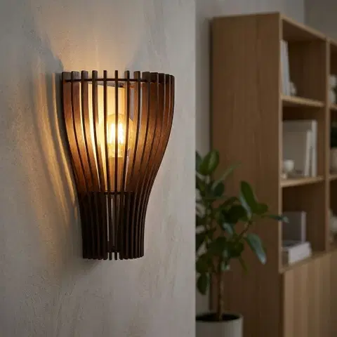 Daniella vegglampe 30cm valnøtt 1