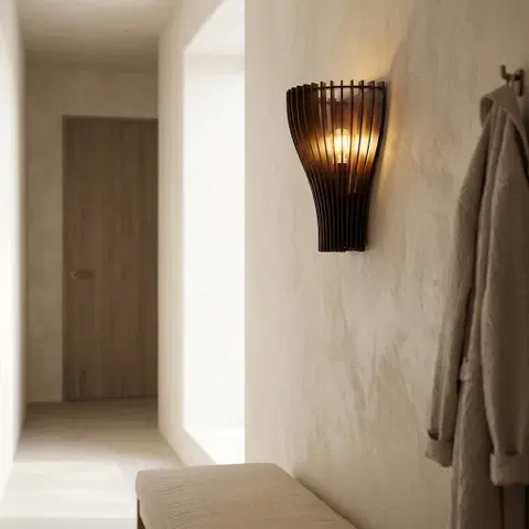 Daniella vegglampe 30cm valnøtt 2