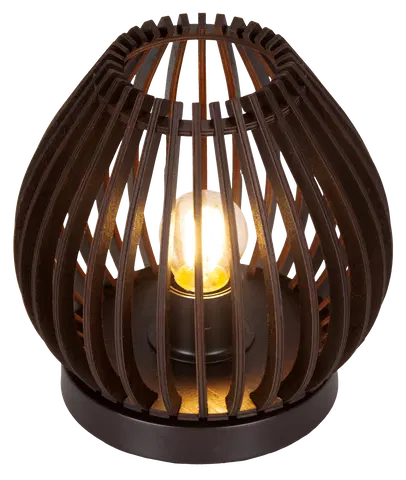 Daniella bordlampe 18,8cm valnøtt , bilde 3 av 5