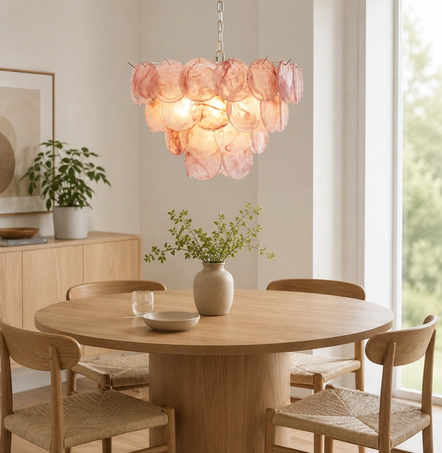 Cora taklampe 50cm rosa